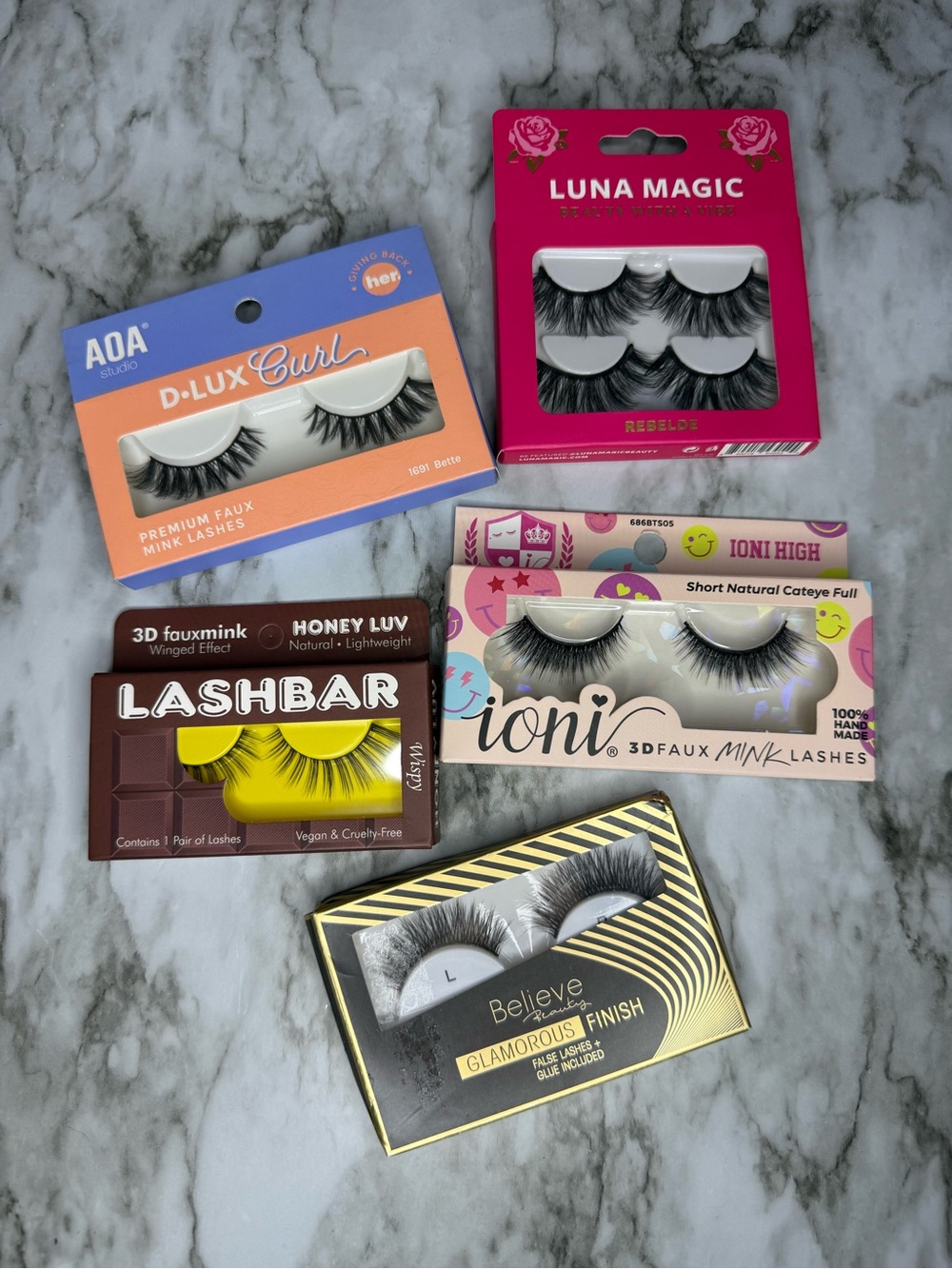 Luna Magic Black Dramatic False Eyelashes - 3 Pair Set